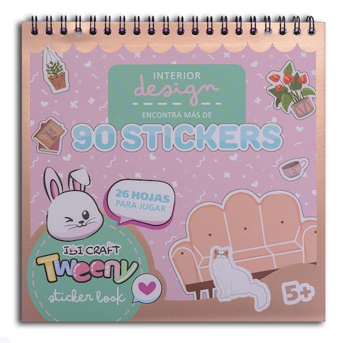 STICKER BOOK IBI CRAFT TWEENY, 26 HOJAS,+90 STICKERS, 