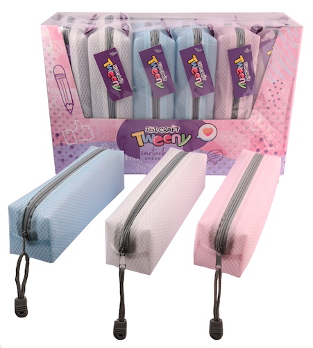CAJA EXHIBIDORA C/12 CARTUCHERAS IBI CRAFT TWEENY, 19,5x6,0x5,0 cms