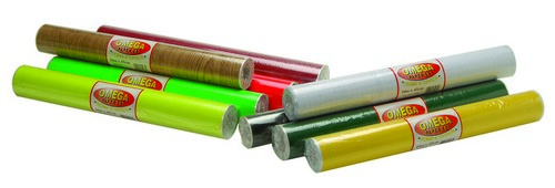 PAPEL AUTOADHESIVO OMEGA COLOR TRANSPARENTE 45 CM X 10 MTS