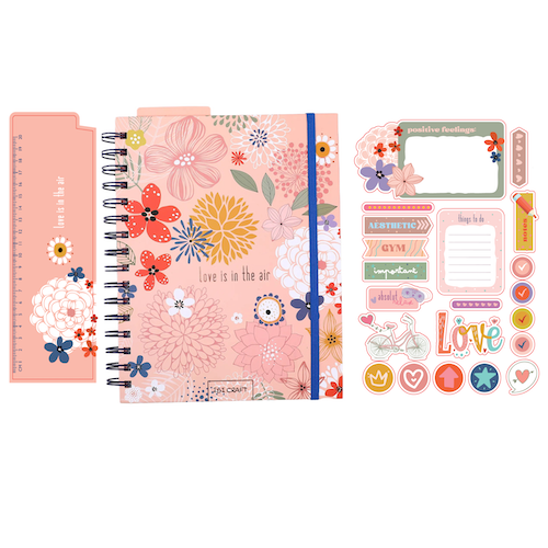 CUADERNO IBI CRAFT, T.DURA, 177x220mm, 150 H.+STICKERS, DISEÑO 