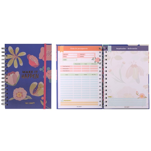 CUADERNO PLANIFICADOR IBI CRAFT, T.DURA, 148x210mm, 80 H.+STICKERS, DISEÑO 