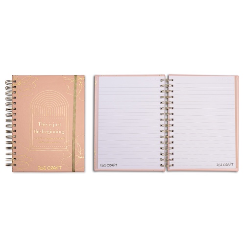 CUADERNO IBI CRAFT T.DURA, 162x218mm, 150H., C/ESP., GOLD FOIL, DISEÑO 