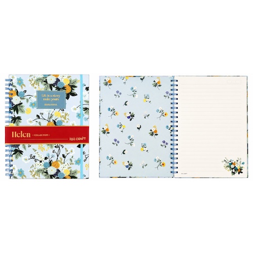 CUADERNOLA IBI CRAFT, TAPA DURA, A4, 80 HOJAS, HELEN COLLECTION