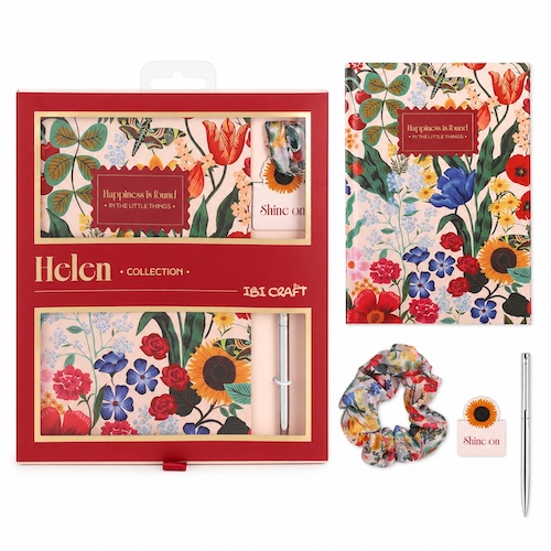 SET PAPELERÍA IBI CRAFT, 4 PIEZAS, HELEN COLLECTION