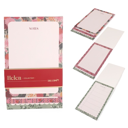BLOC DE NOTAS IBI CRAFT HELEN COLLECTION, 140X230MM, 25 HOJAS x 3 NIVELES