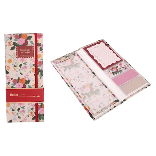 SET ANOTADOR IBI CRAFT HELEN COLLECTION, 94X234MM, NOTAS AUTOADH., TAREAS Y PLANIFICADOR