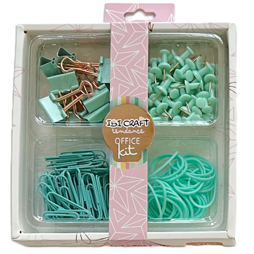 SET DE ESCRITORIO IBI CRAFT TENDANCE - OFFICE KIT, VERDE PASTEL