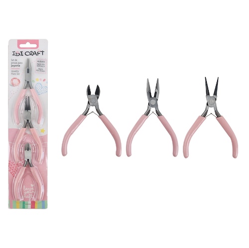 SET DE PINZAS PARA JOYERÍA IBI CRAFT, 3 PIEZAS