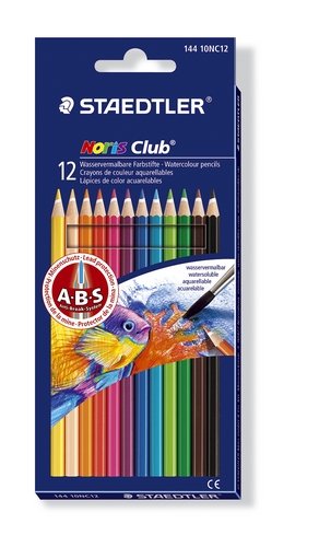 CAJA DE 12 LÁPICES DE COLORES STAEDTLER ACUARELABLES NORIS CLUB