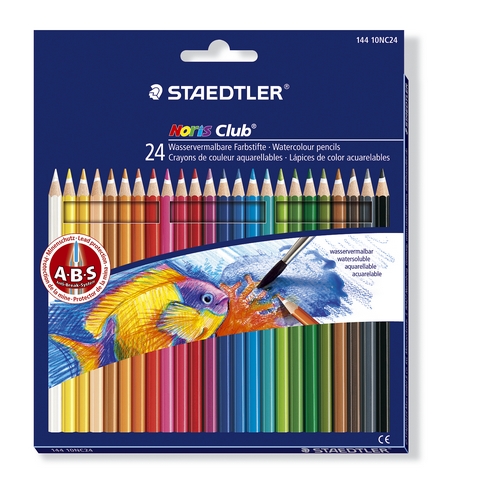 CAJA DE 24 LÁPICES DE COLORES STAEDTLER ACUARELABLES NORIS CLUB