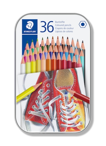 ESTUCHE DE METAL CON 36 LÁPICES DE COLORES STAEDTLER
