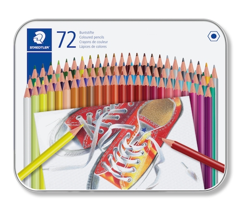 EST. DE METAL CON 72 LÁPICES DE COLORES STAEDTLER