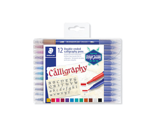 ESTUCHE C/12 MARCADORES STAEDTLER CALLIGRAPHY, DOBLE PUNTA, P/CALIGRAFÍA