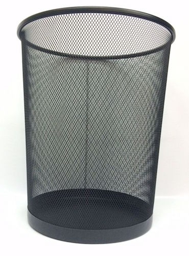 PAPELERA DE METAL CALADO,28 CM DE ALTO