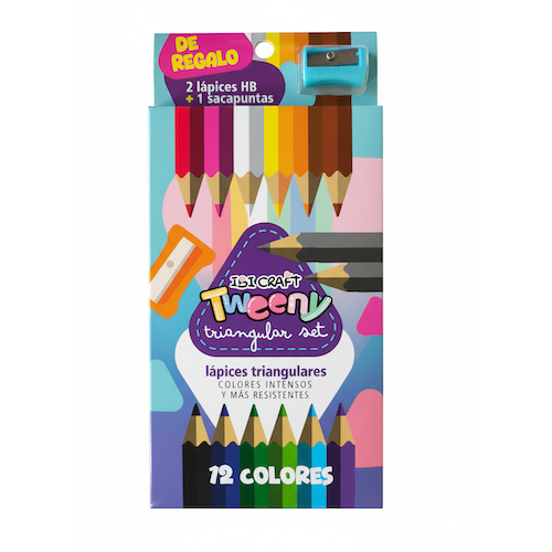 CAJA CON 12 LÁPICES DE COLORES IBI CRAFT 