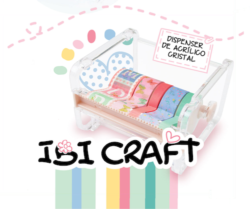 DISPENSADOR P/WASHI TAPE IBI CRAFT, (10,3x9,1x7,1CMS)