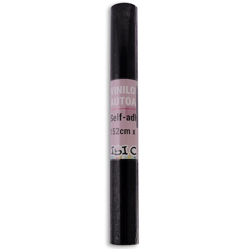 ROLLO DE VINILO AUTOADHESIVO 152 X 30,5 CM IBI CRAFT, NEGRO