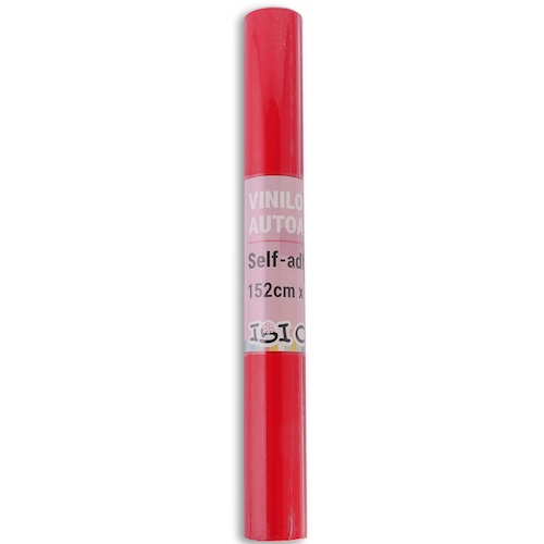ROLLO DE VINILO AUTOADHESIVO 152 X 30,5 CM IBI CRAFT, ROJO