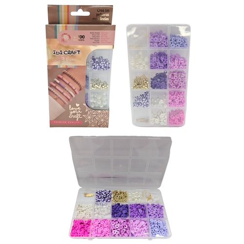 SET PARA CONFECCIÓN DE BIJOUTERIE IBI CRAFT, +700 PIEZAS, TONOS VIOLETA