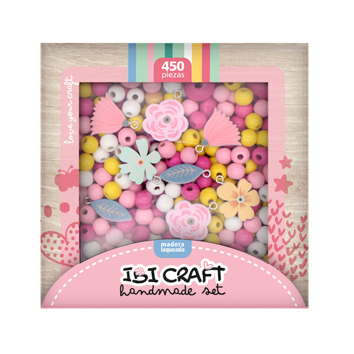SET DE CUENTAS DE MADERA P/COLLARES IBI CRAFT, SERIE 