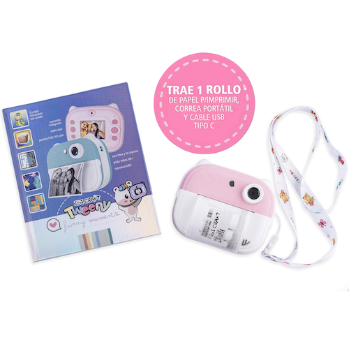 CÁMARA MULTIFUNCIÓN C/IMPRESIÓN TÉRMICA IBI CRAFT TWEENY, ROSADA