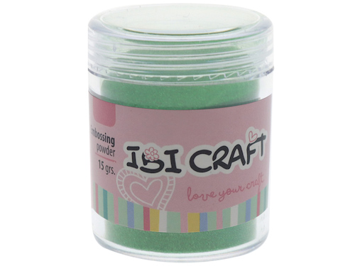 FRASCO DE POLVO PARA GRABADO EN RELIEVE IBI CRAFT, 15grs, VERDE 212A