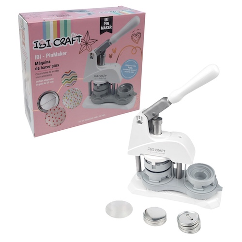 PRENSA PARA PINS IBI CRAFT, KIT C/MOLDE 58MM + 10 SETS DE PINS