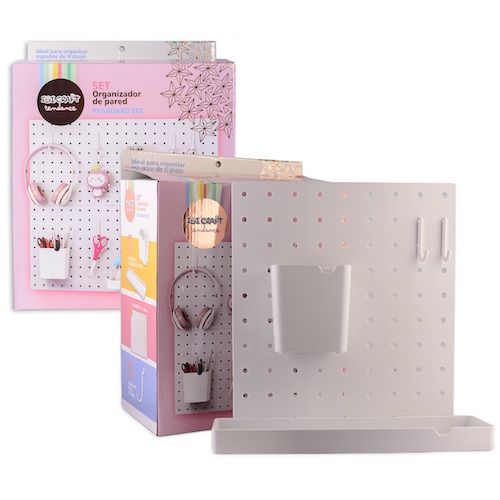 TABLERO ORGANIZADOR PERFORADO PEGBOARD IBI CRAFT