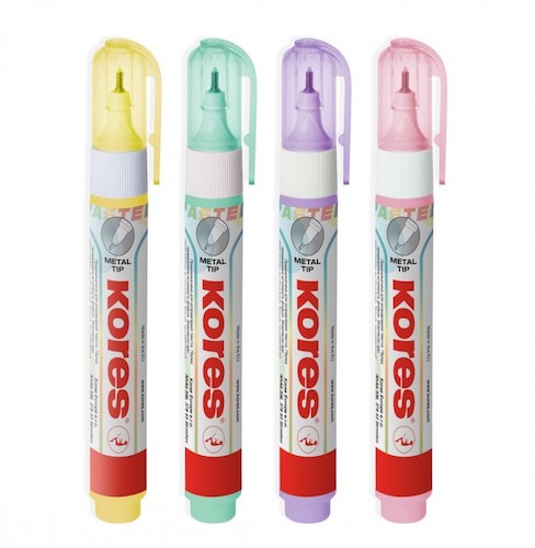 LÁPIZ CORRECTOR KORES DE 8 ML., CUERPO PASTEL