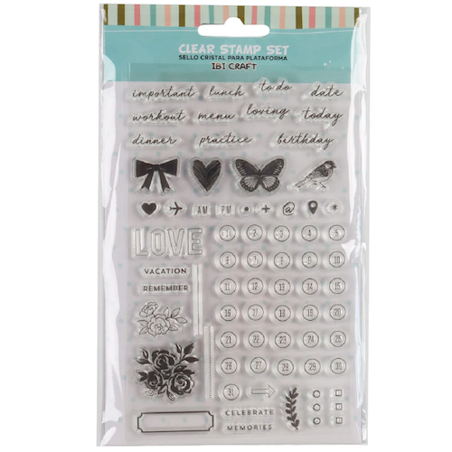 SET DE SELLOS SILICONADOS CRISTAL P/BASE ACRÍLICA IBI CRAFT, 69 PIEZAS SERIE 