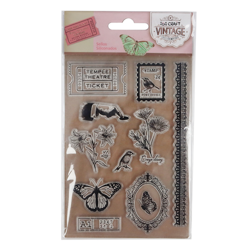 SET DE SELLOS SILICONADOS CRISTAL P/BASE ACRÍLICA IBI CRAFT, 10 PIEZAS SERIE 