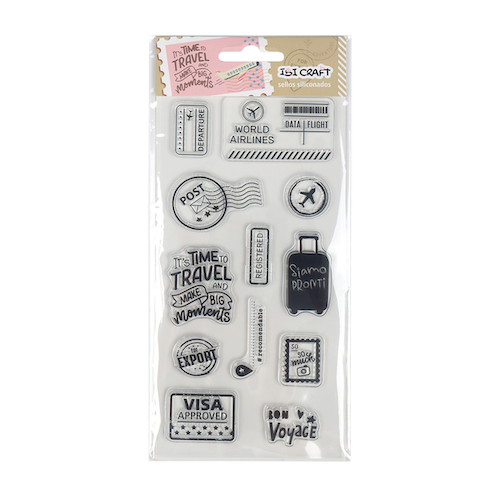 SET DE SELLOS SILICONADOS CRISTAL P/BASE ACRÍLICA IBI CRAFT, 12 PIEZAS SERIE 