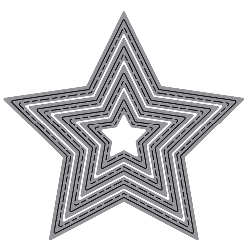 TROQUEL DE CORTE, FORMA ESTRELLA P/MÁQ. TROQUELADORA DE 3