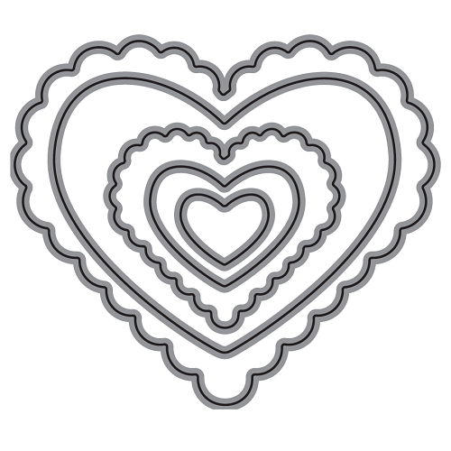 TROQUEL DE CORTE, FORMA CORAZÓN P/MÁQ. TROQUELADORA DE 3