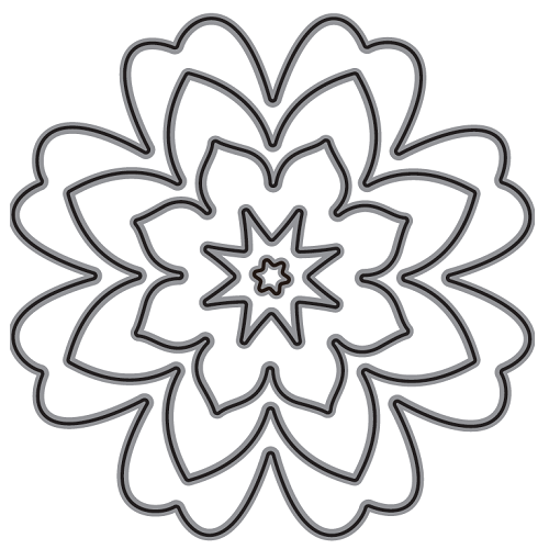 TROQUEL DE CORTE, FORMA FLOR 2 P/MÁQ. TROQUELADORA DE 3