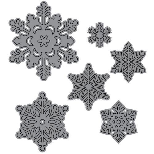 TROQUEL DE CORTE, FORMA COPOS DE NIEVE P/MÁQ. TROQUELADORA DE 6