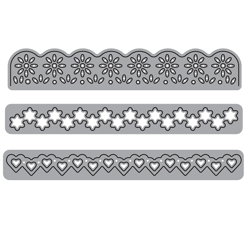 TROQUEL DE CORTE, FORMA CINTAS DECORATIVAS  P/MÁQ. TROQUELADORA DE 3