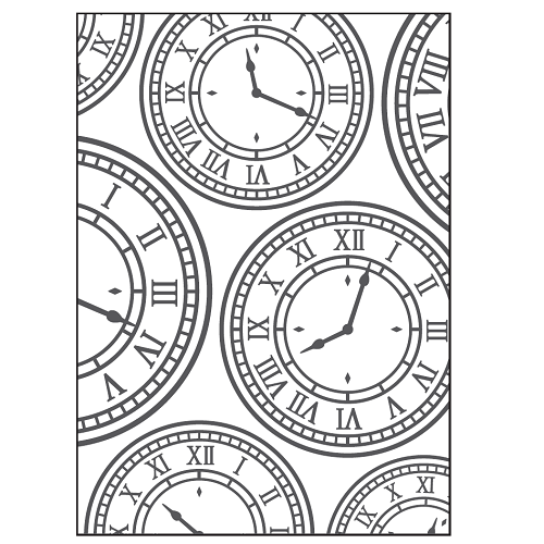 MATRIZ DE RELIEVE, TRAMA RELOJES VINTAGE P/MÁQ. TROQUELADORA DE 6