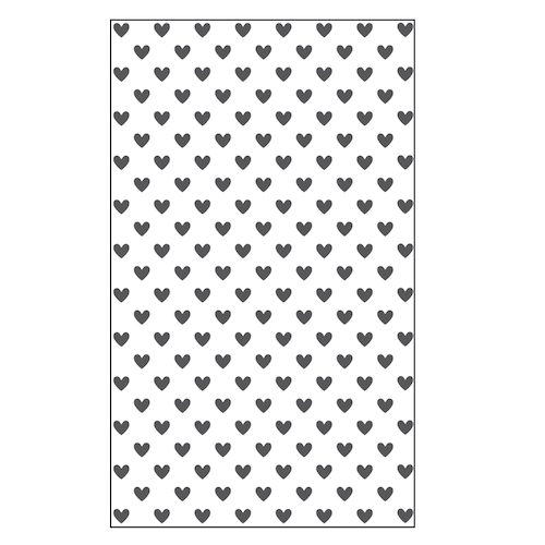 MATRIZ DE RELIEVE, TRAMA DE CORAZONES P/MÁQ. TROQUELADORA DE 3