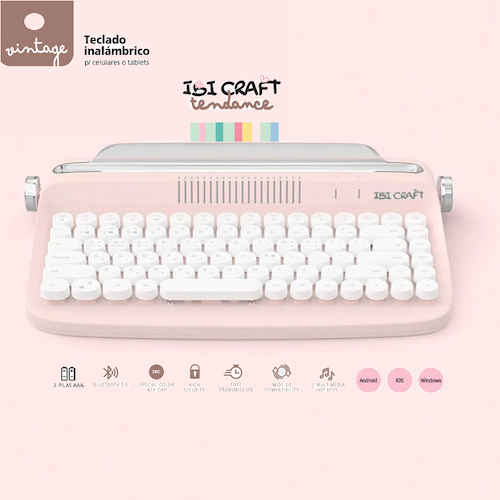 TECLADO BLUETOOTH IBI CRAFT TENDANCE 