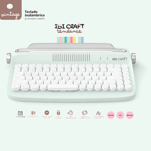 TECLADO BLUETOOTH IBI CRAFT TENDANCE 