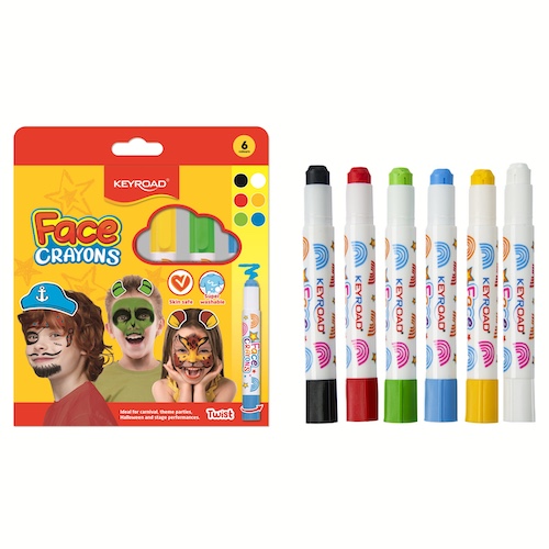 CAJA CON 6 CRAYONES DE PINTURA PARA CARA KEYROAD
