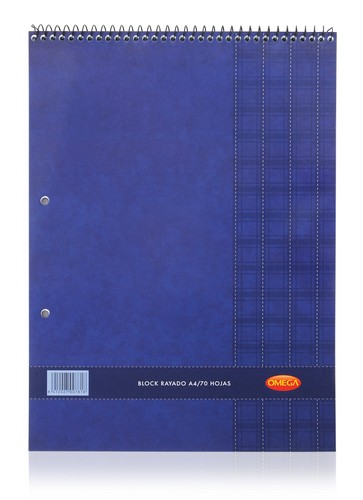 BLOC OMEGA CON ESPIRAL, A4, 70 HOJAS