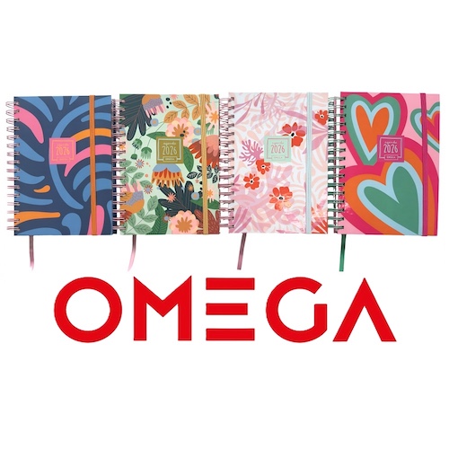 AGENDA OMEGA DÍA POR HOJA, A5, CON ESPIRAL DOBLE