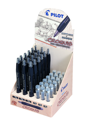 EXHIBIDOR C/18 PORTAMINAS Y 18 T.MINAS PILOT CROQUIS