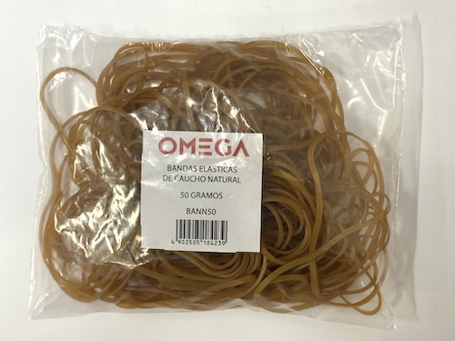 BANDA ELÁSTICA DE CAUCHO NATURAL EN BOLSA 50 GR