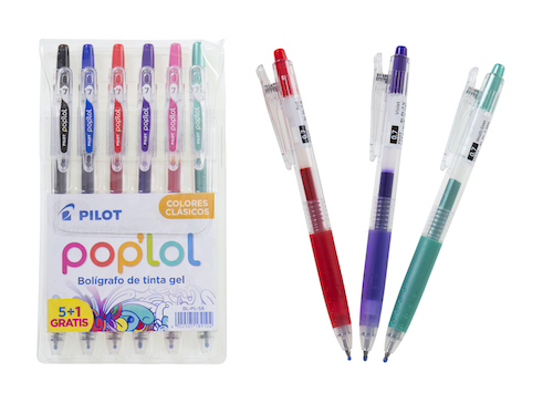 ESTUCHE PILOT POP'LOL C/6 BOLÍGRAFOS, COLORES CLÁSICOS