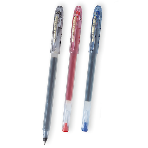BOLÍGRAFO PILOT SUPER GEL, 0.7 mm, COLORES CLÁSICOS