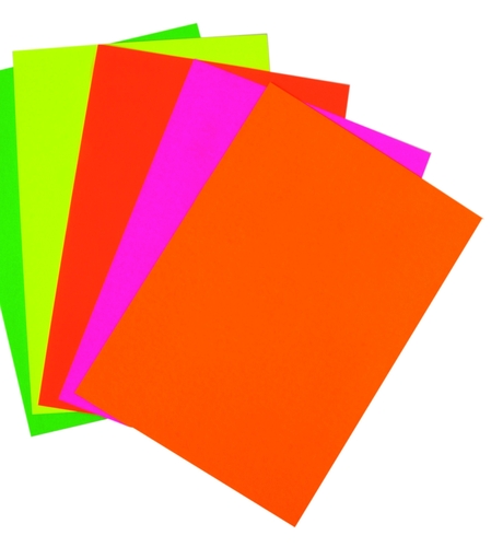 HOJA DE CARTULINA DE COLORES OMEGA FLÚO