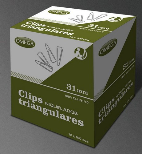 CAJA C/10 CAJAS DE CLIPS 31 MM